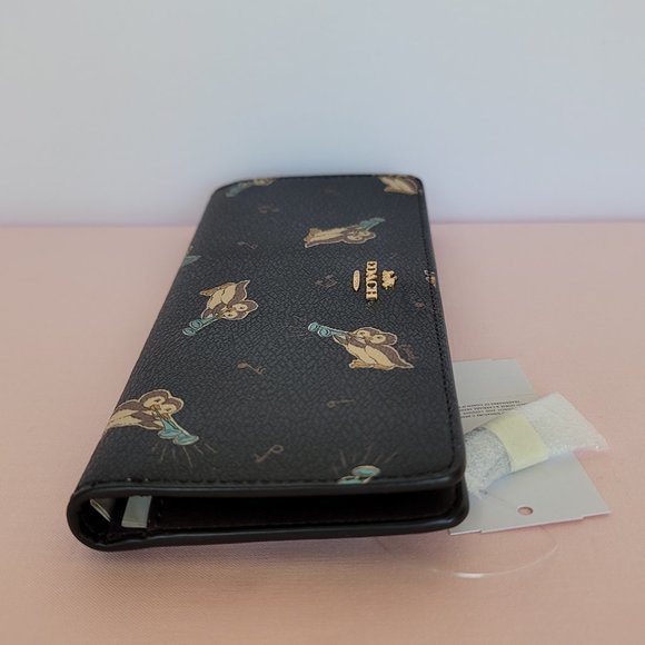 COACH Slim Bifold in Coated Canvas with Musical Penguin Print-⭐FINAL PRICE $99.⭐ - Picture 9 of 16